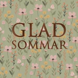 Kort Glad Sommar (flerfärgad, folierad text)