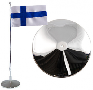 Dacapo Silver Flaggstång nysilver, Finsk flagga, 42cm