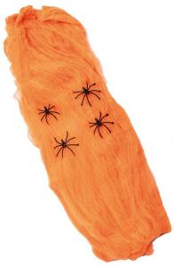 Spindelnät med spindlar (orange)