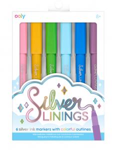Silver Linings Outline Markers från Ooly säljs på Presenteriet.se