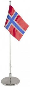 Dacapo Silver Flaggstång nysilver, Norsk flagga, 42cm