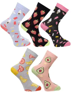 Wiareds Roliga Strumpor till henne - blandade &auml;tbara motiv (5-pack)