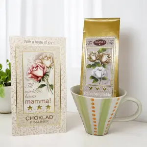 Presentset Mamma (mugg från Majas Lyktor, chokladpraliner och te)