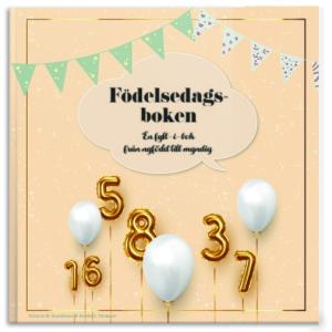 Födelsedagsboken är en fyll-i-bok om barnets alla födelsedagar under uppväxten