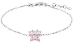Silverarmband Fjäril m. rosa stenar säljs på Presenteriet.se
