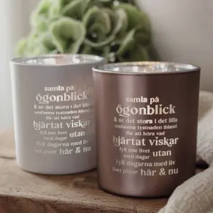 Ljuslykta Samla p&aring; &ouml;gonblick, fr&aring;n Majas lyktor s&auml;ljs till f&ouml;rm&aring;n f&ouml;r Barncancerfonden