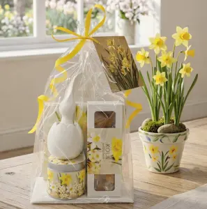 Presentset P&aring;sklilja i cellofan