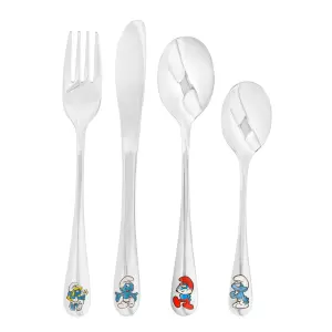 Dacapo Silver Bestickset Smurfarna i rostfritt stål 4-delar