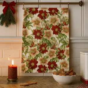Kökshandduk Julblommor - Sköna Ting