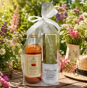 Blomstertid - presentset i cellofan 