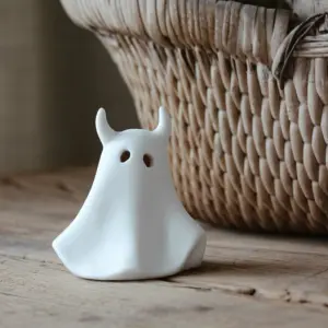 Ghost Spökdekoration m horn, från Majas lyktor säljs till förmån för Barncancerfonden