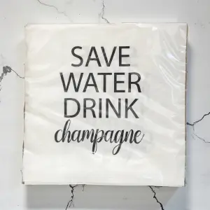 Servetter Save water - Drink Champagne