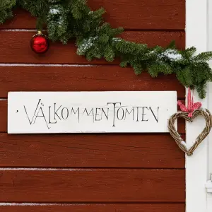 Skylt V&auml;lkommen Tomten - All Time Design