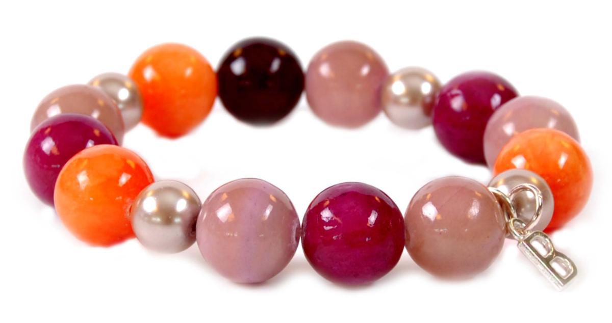  Armband Ellen Orange/Lila - Baglady
