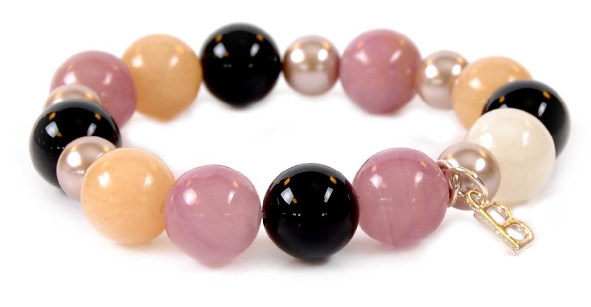  Armband Ellen Aprikos/Rosa - Baglady