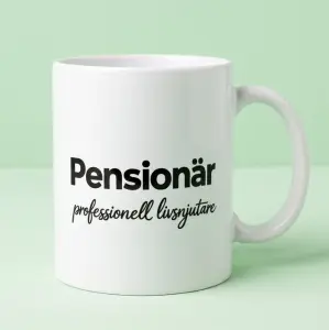 Mugg Pension&auml;r professionell livsnjutare