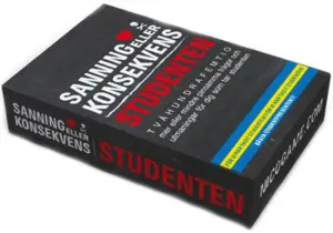 Sanning eller Konsekvens Student är det ultimata studentspelet som innehåller frågor om klasskompisarna, skoltiden och studenten.