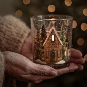 Ljuslykta Rustic Cottage, fr&aring;n Majas lyktor s&auml;ljs till f&ouml;rm&aring;n f&ouml;r Barncancerfonden