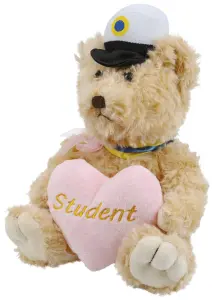 Studentnalle med rosa hjärta