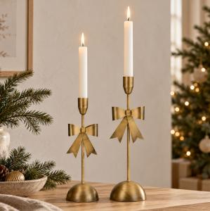 Ljusstake Rosett, m&auml;ssing - A Lot Decoration