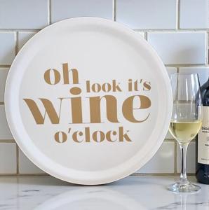 Bricka Wine o'clock, rund 31cm
