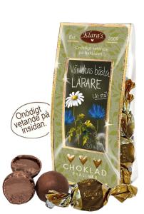 Chokladpraliner Världens bästa lärare - påse med onödigt vetande