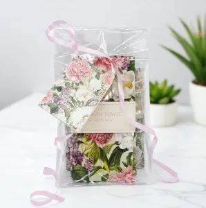 Presentset Pioner & Rosor, i cellofan - Sköna Ting