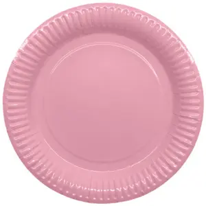 Hisab/Joker Papperstallrikar 23cm, rosa, 8p