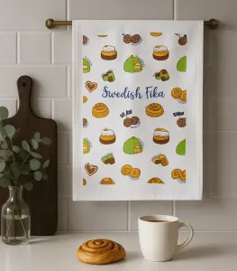 Kökshandduk Swedish Fika