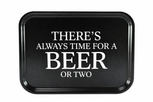 Bricka Time for a beer, 27x20cm