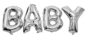 Hisab/Joker Folieballonger BABY Silver