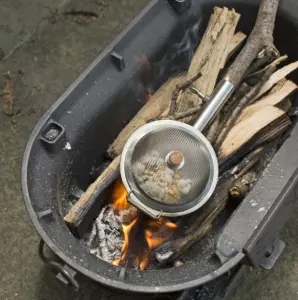 Popcorn Maker för öppen eld