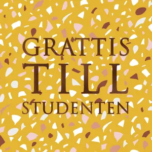 Kort Grattis till studenten (flerfärgad, folierad text)