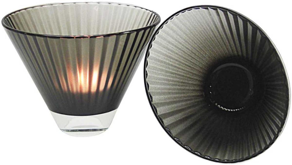 Ljuslykta Optica Rök - Nybro Glasbruk