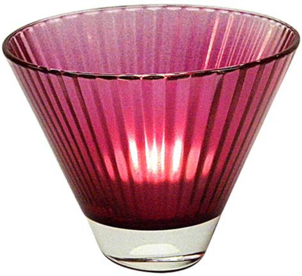  Ljuslykta Optica Körsbär - Nybro Glasbruk