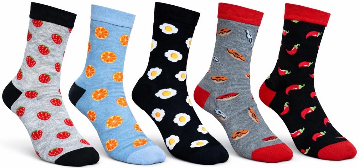 Wiareds Roliga Strumpor - blandade ätbara motiv (5-pack)