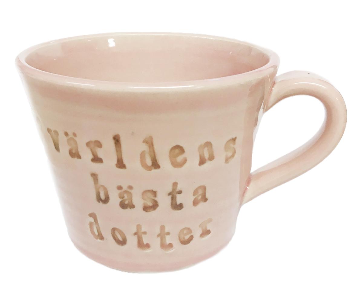 Mugg Världens bästa dotter från Puss Puss Company