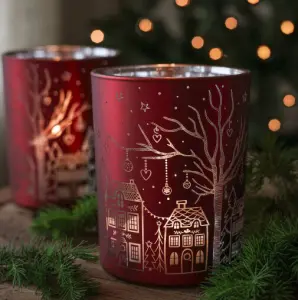 Ljuslykta Winter Cottage, från Majas lyktor säljs till förmån för Barncancerfonden