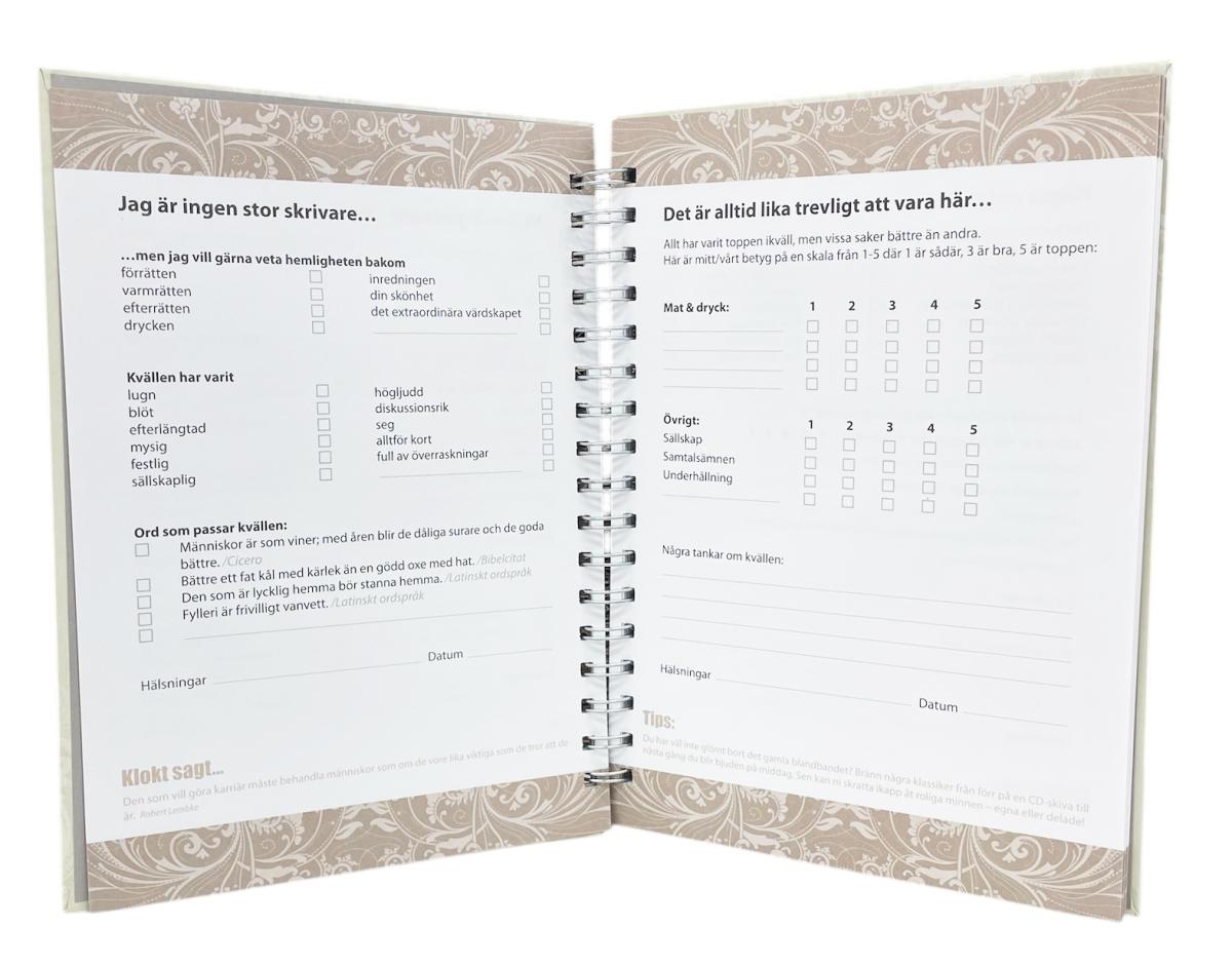 Gästbok - en fyll-i-bok för trevliga tillfällen