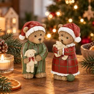 Juldekoration Teddybj&ouml;rnar i Pyjamas, 2-set - A Lot Decoration