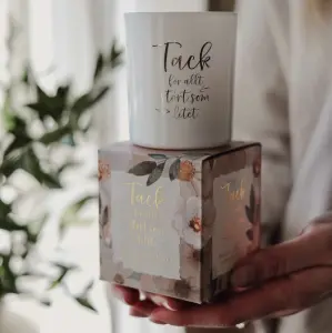Ljuslykta Tack för allt, från Majas lyktor säljs till förmån för Barncancerfonden