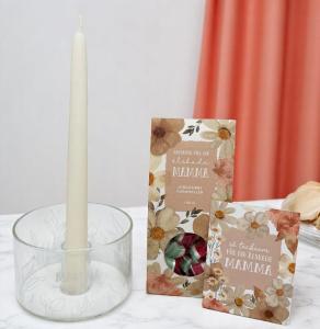 Presentset Mamma (ljusstake, karameller och kort)
