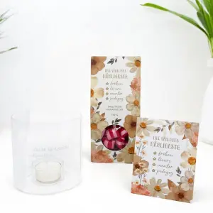 Presentset Fröken (ljuslykta, karameller och kort)