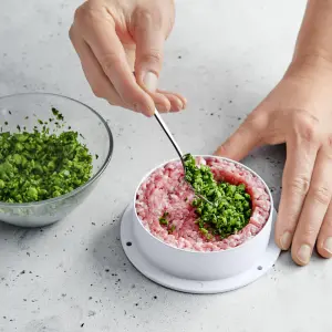 Hamburgerpress f&ouml;r fyllda hamburgare