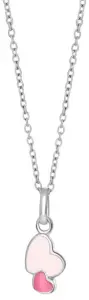 Nordahl Andersen Silverhalsband med emaljhjärtan, 38cm