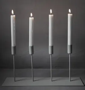 Adventsljusstake Metall, beige - Ernst Kirchsteiger