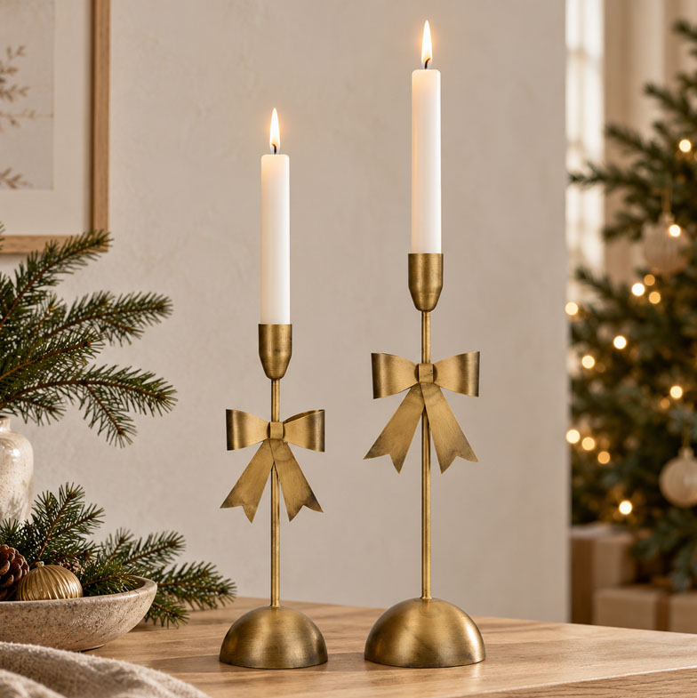 Ljusstake Rosett, mässing - A Lot Decoration