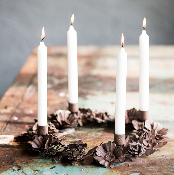 Ljusstake Nanna Floral för 4 ljus - A Lot Decoration