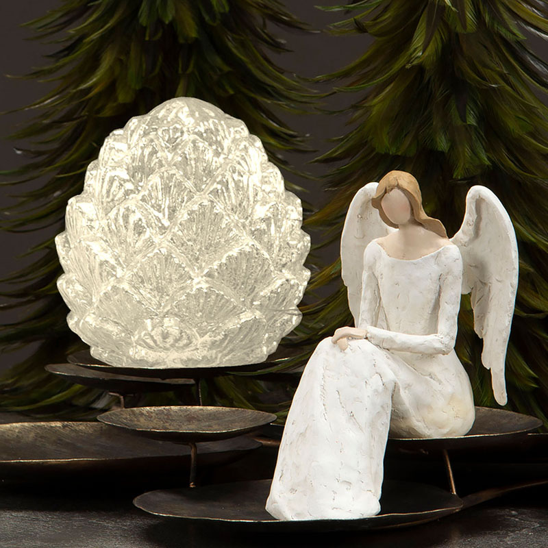 Ljuslykta Glaskotte med LED-belysning - A Lot Decoration