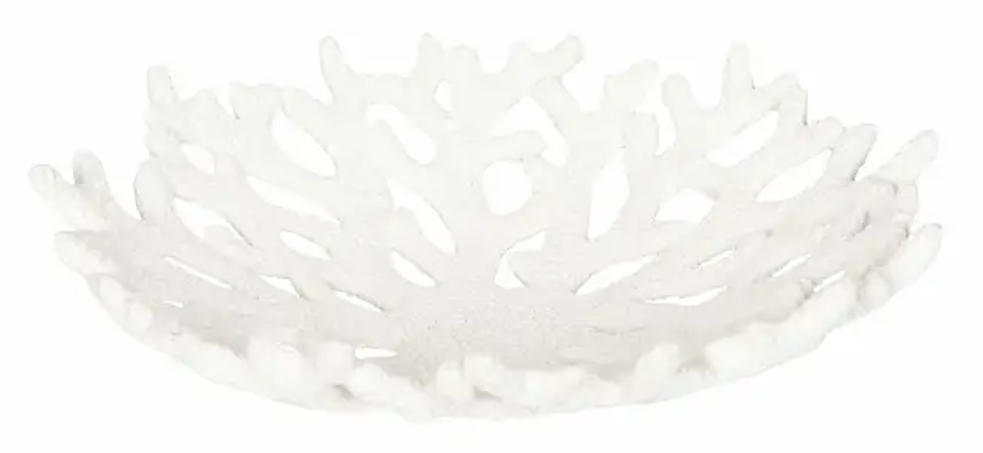 Skål Korall (vit), 24cm i diam